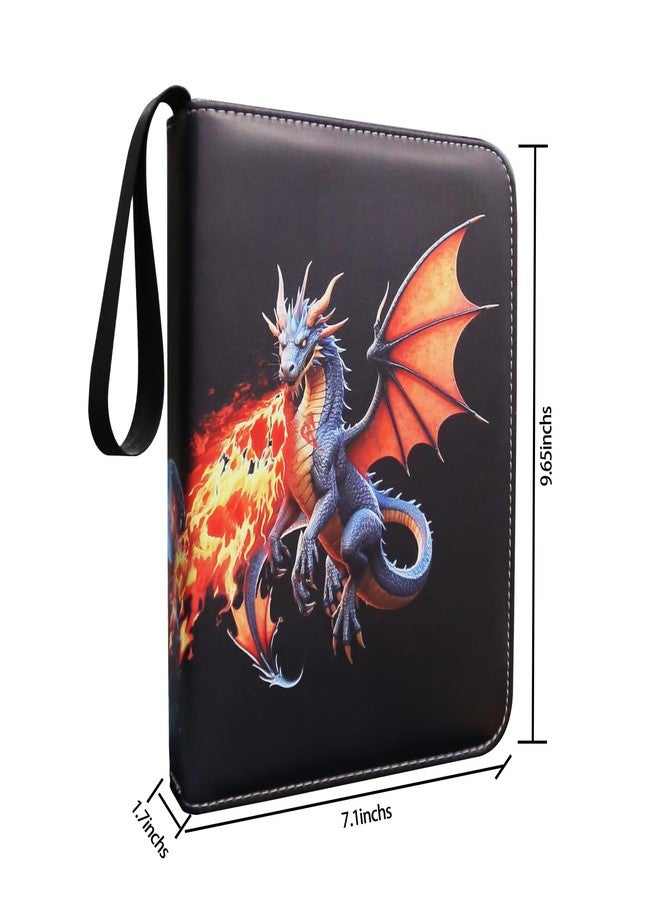 Fweel Deluxe Ice & Fire Dragon Trading Card Binder, 4-Pocket Zipper Album with 400 Card Loading Pockets, Perfect for Card Fans and Enthusiasts, Collectible Card Storage Albums, Cases & Sleeves - Image 3