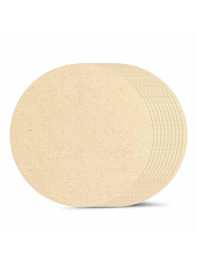 ADIKALA Adikala Round Circle MDF Pine Wood 25mm MDF Board for Art and Craft Unfinished Round Wood Piece for Resin Art Mandala Art Clay Art Decoupage Pyrography Painting 14IN 6  - Image 1