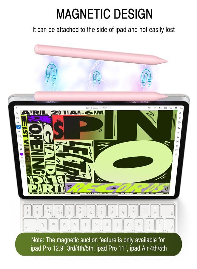 HATOKU Pen for ipad 2018-2023, Quick Charging Pencil 2nd Generation with Tilt & Palm Rejection, Pen for ipad Compatible with ipad Air 3/4/5, ipad Mini 5/6, ipad 6-10 Gen, ipad Pro 11/12.9" (Pink) - Image 4