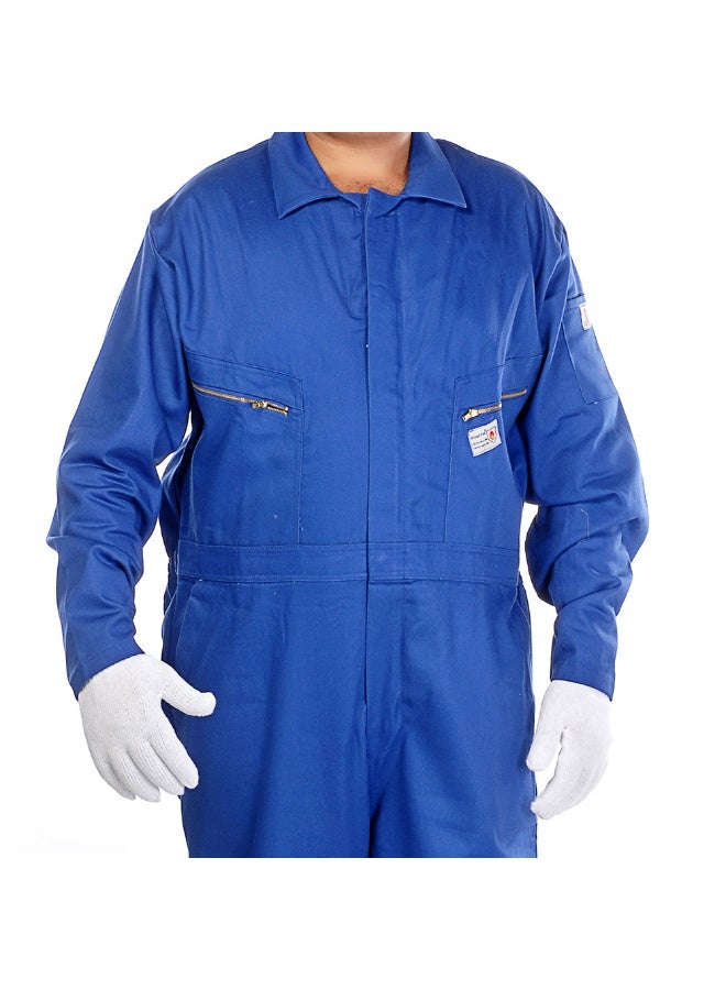 Vaultex LBFRR 320GSM Fire Retardant Cotton Coverall, Royal Blue, 3XL - Image 2