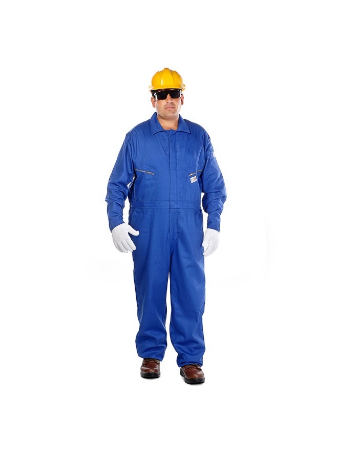 Vaultex LBFRR 320GSM Fire Retardant Cotton Coverall, Royal Blue, 3XL - Image 1