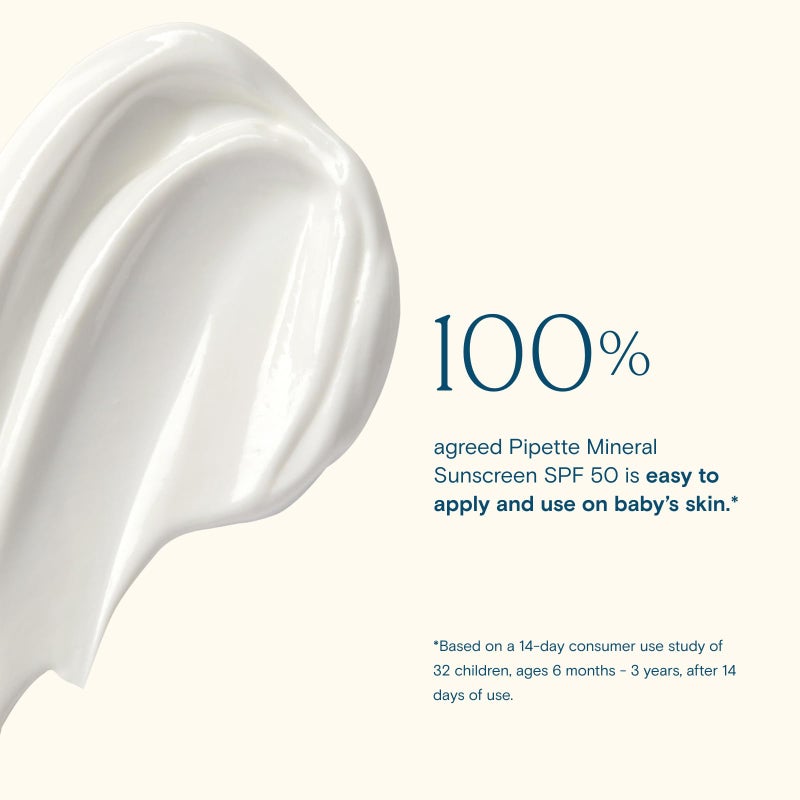 Pipette Mineral Sunscreen - SPF 50 Broad Spectrum Baby Sunblock with Non-Nano Zinc, UVB/UVA Non-Toxic Sun Protection for Kids & Sensitive Skin, 4fl oz (3 pack) - Image 2