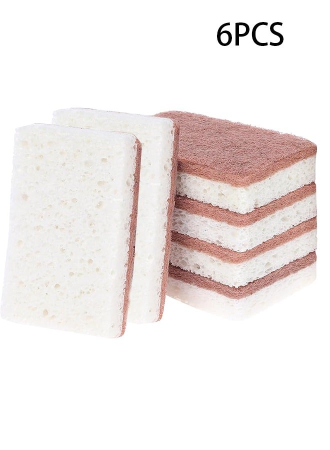 Dual Sided Cleaning Sponges, Kitchen Dishes Sponge, Non-Scratch Scrub Sponges for Household, Bathroom 6 Pack  - Image 1