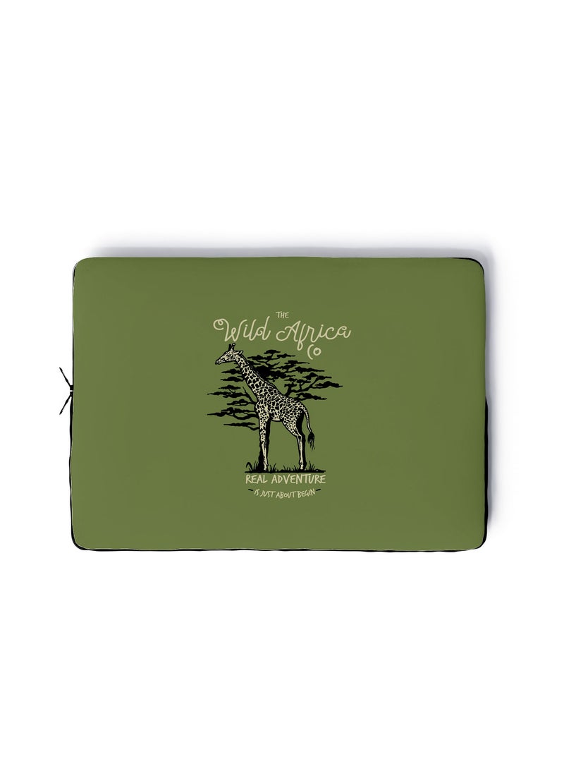 LOUD UNIVERSE Wild Africa Design Laptop Sleeve 13 inch Multicolour Tablet Sleeve - Image 1