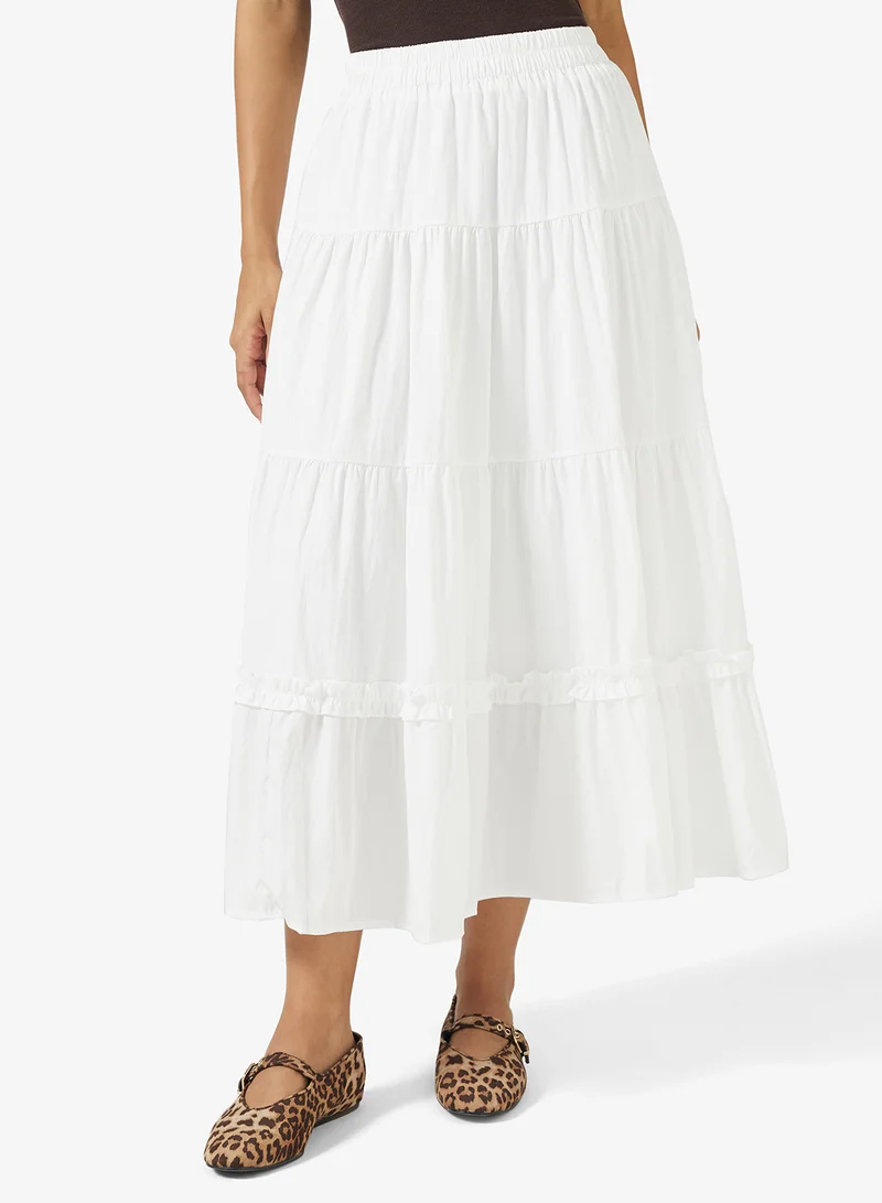 جينجر Tiered Maxi Skirt