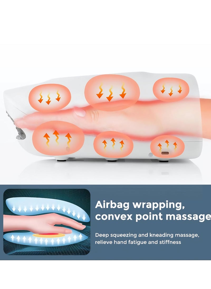 XiuWoo - Touchscreen Hand Massager with Compression, Pressure Point Therapy for Arthritis, Pain Relief and Carpal Tunnel, Shiatsu Massage Machine with Heat, Cordless - Image 1