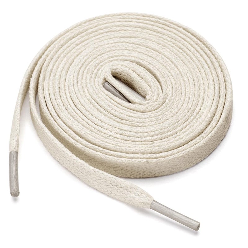 uxcell 2 Pairs Waxed Cotton Leather Boots Casual Shoes Flat Shoelaces for Men Women 120cm 4724 Beige - Image 3