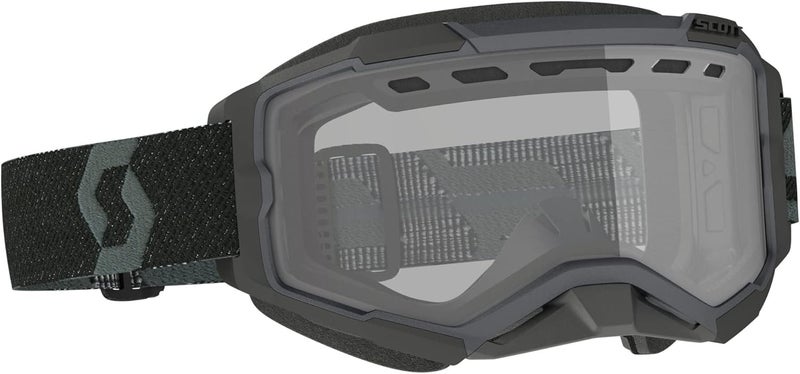 Scott Fury Adult Snowmobile Goggles - Black/Clear/One Size - Image 1