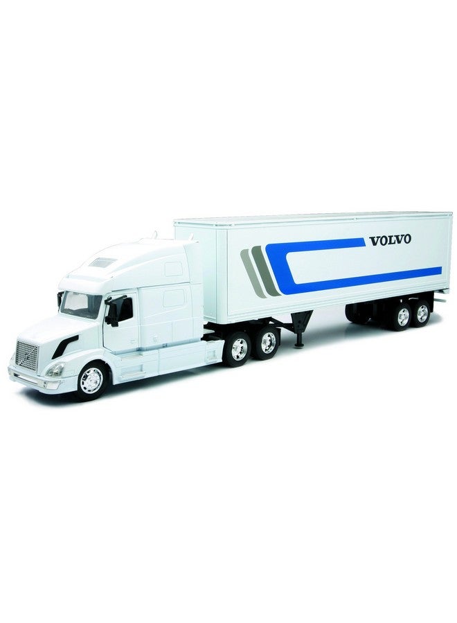 Newray Volvo Tractor And Trailer Vn780 1/32 Scale Prebuilt Model Semi Truck White - Image 1