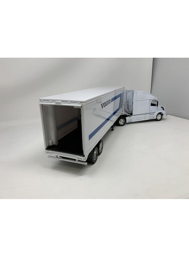 Newray Volvo Tractor And Trailer Vn780 1/32 Scale Prebuilt Model Semi Truck White - Image 2
