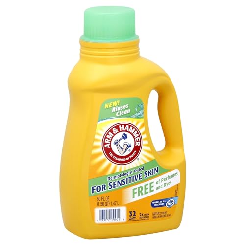 Arm Hammer Sensitive Skin Free Clear 32 Loads Liquid Laundry Detergent 50 Fl oz