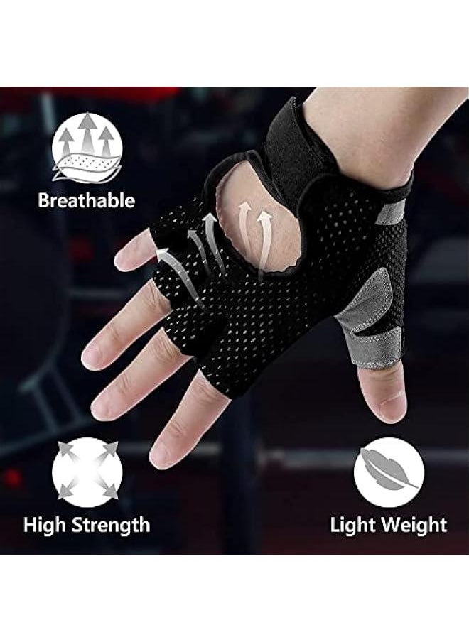 Generic Weight Lifting Gloves for Men Women Gym Gloves with Anti Slip Palm Protection Breathable Gloves for Workout Training，Fitness,Hanging, Pull up, Cycling, Exercise  - Image 3