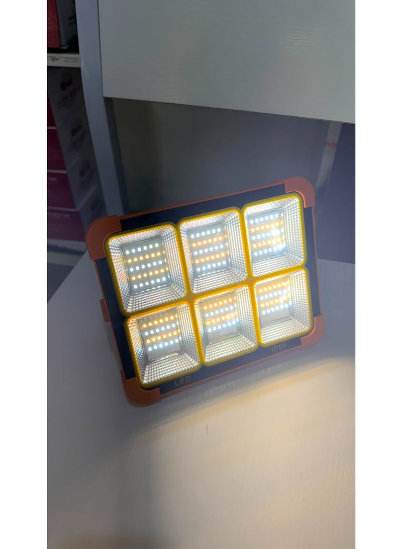 1500W Solar Portable Work Light - Rechargeable LED Flood Light with White & Warm White Modes, Red & Blue Emergency Flashing Light, IP66 Waterproof Outdoor Camping Lantern, Model SE-1003 - Image 4