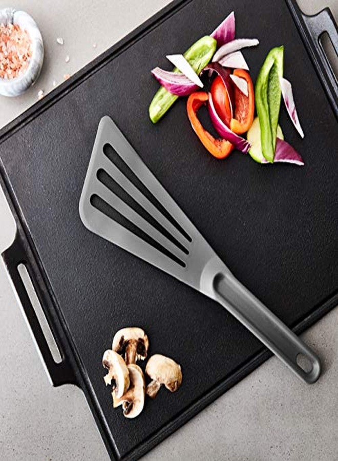 ميرسر كوليناري ملعقة مسطحة مشقوقة عالية الحرارة من ميرسر كوليناري هيلز تولز، مقاس 12 بوصة × 3.5 بوصة، رمادية - Image 5