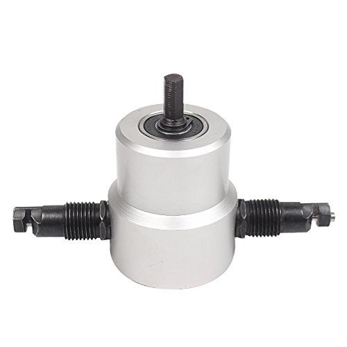 Nibble Metal Cutting Double Head Sheet Nibbler Saw Cutter Tool Drill Attachment Free Cutting Tool Nibbler Sheet Metal Hand Tools  - Image 3