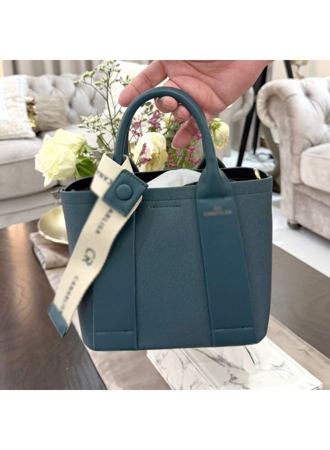 Women's Hana Mini Tote Bag, tylish Waterproof Nylon Ladies Hand Bag Purse Zipper Foldable Handbag Folding Beach Travel Bag for Work, Shopping, Travel - Image 2