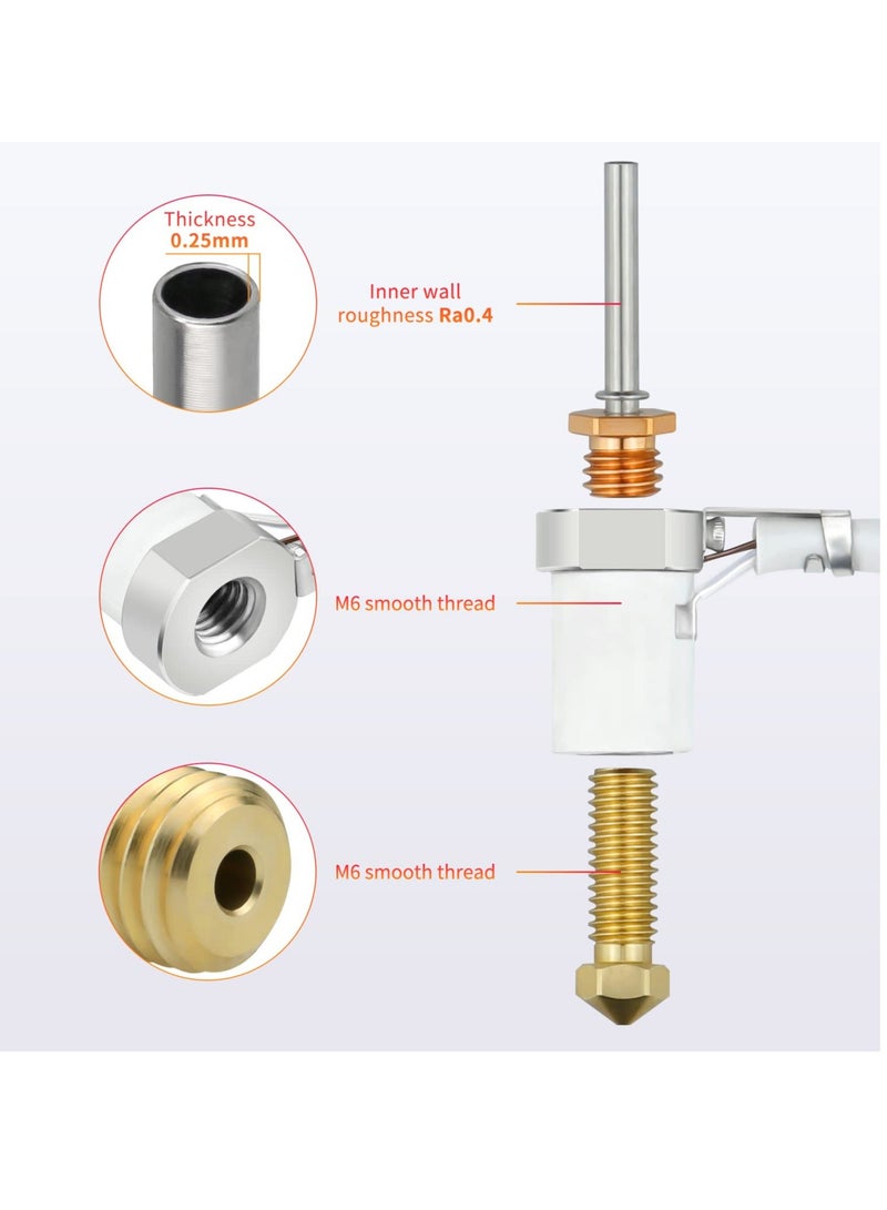 مجموعة رأس التسخين السريع CHC V6 بقدرة 24V 115W، نواة تسخين سيراميكية، كسر حرارة ثنائي المعدن، نحاس تيتانيوم، متوافقة مع Voron 2.4، 24V 1.75mm، Prusa I3 MK3/MK3S، Titan Aero Extruder - Image 3