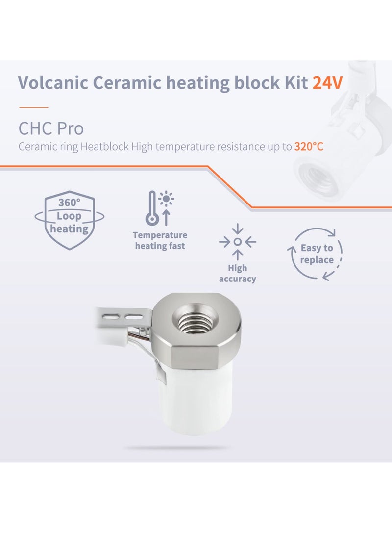 مجموعة رأس التسخين السريع CHC V6 بقدرة 24V 115W، نواة تسخين سيراميكية، كسر حرارة ثنائي المعدن، نحاس تيتانيوم، متوافقة مع Voron 2.4، 24V 1.75mm، Prusa I3 MK3/MK3S، Titan Aero Extruder - Image 4