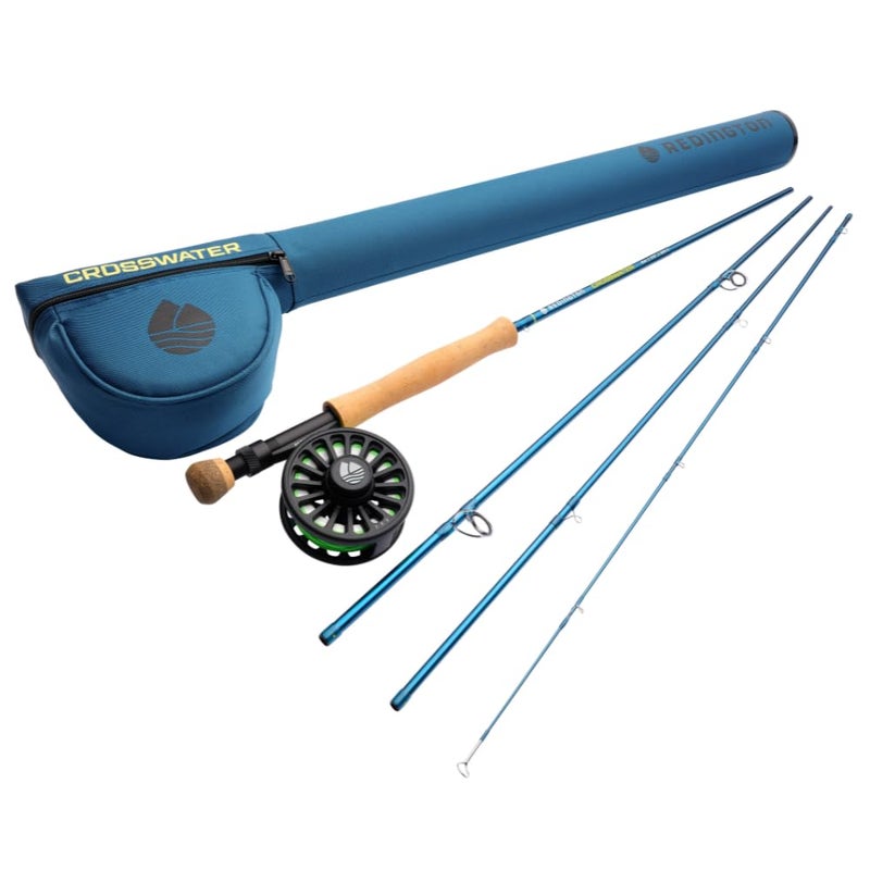 Redington Crosswater Fly Fishing Outfit 4Piece 9 8WT Fly Rod with Crosswater Reel Rio Mainstream WF8F Fly Line Zippered Travel Case Complete Starter Kit - Image 2