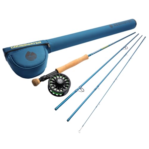 Redington Crosswater Fly Fishing Outfit 4Piece 9 8WT Fly Rod with Crosswater Reel Rio Mainstream WF8F Fly Line Zippered Travel Case Complete Starter Kit - Image 1