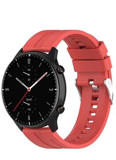 Watch Silicone Rubber Band for Samsung Galaxy Watch 46mm / Huawei GT2 / Gear S3 Frontier and Classic / Honor Magic 2 / Fossil - 22mm - Red  - Image 2