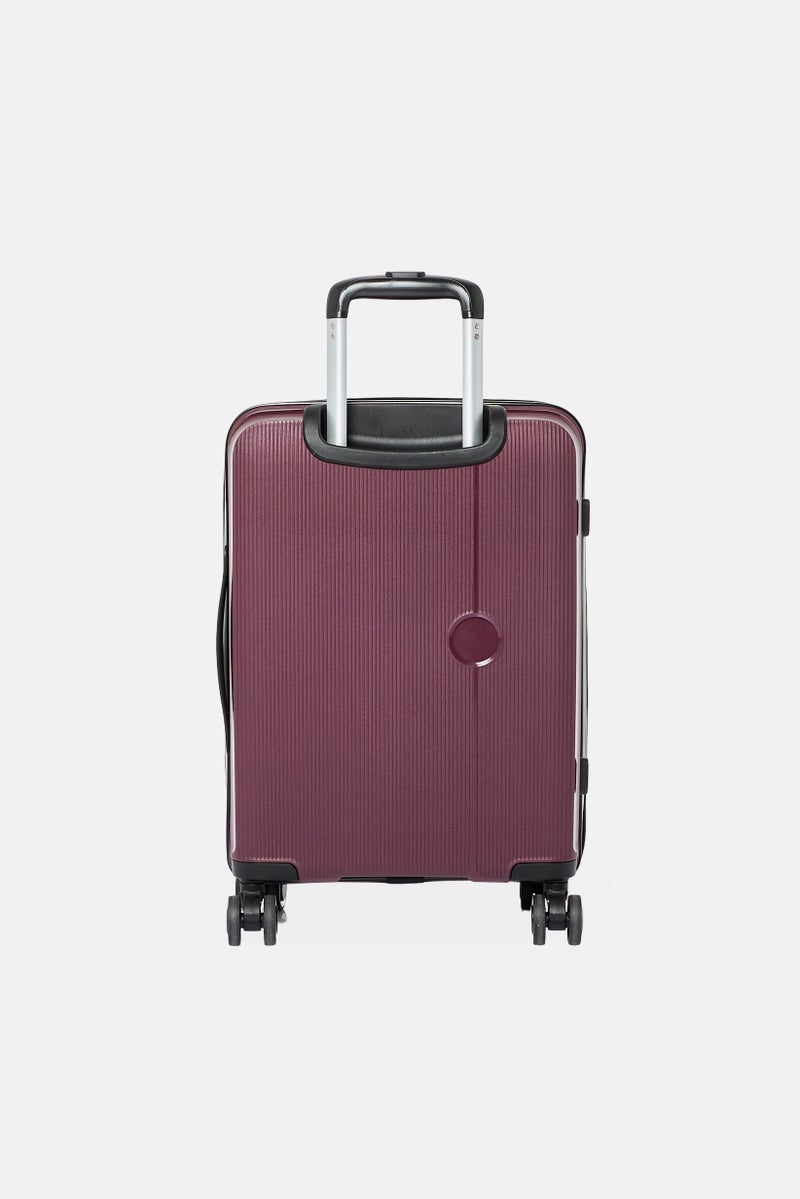 YOTO 20 Inch Brand Logo Expandable Hardshell Check In Spinner Luggage, Maroon  - Image 2