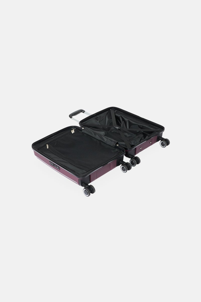 YOTO 20 Inch Brand Logo Expandable Hardshell Check In Spinner Luggage, Maroon  - Image 5