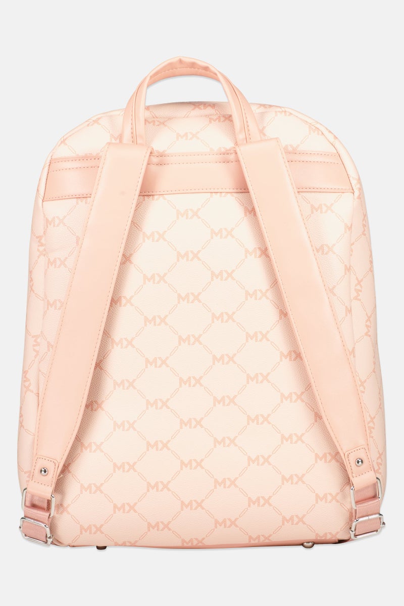 Max Studio Women Brand Logo Backpack, Pink - Image 2