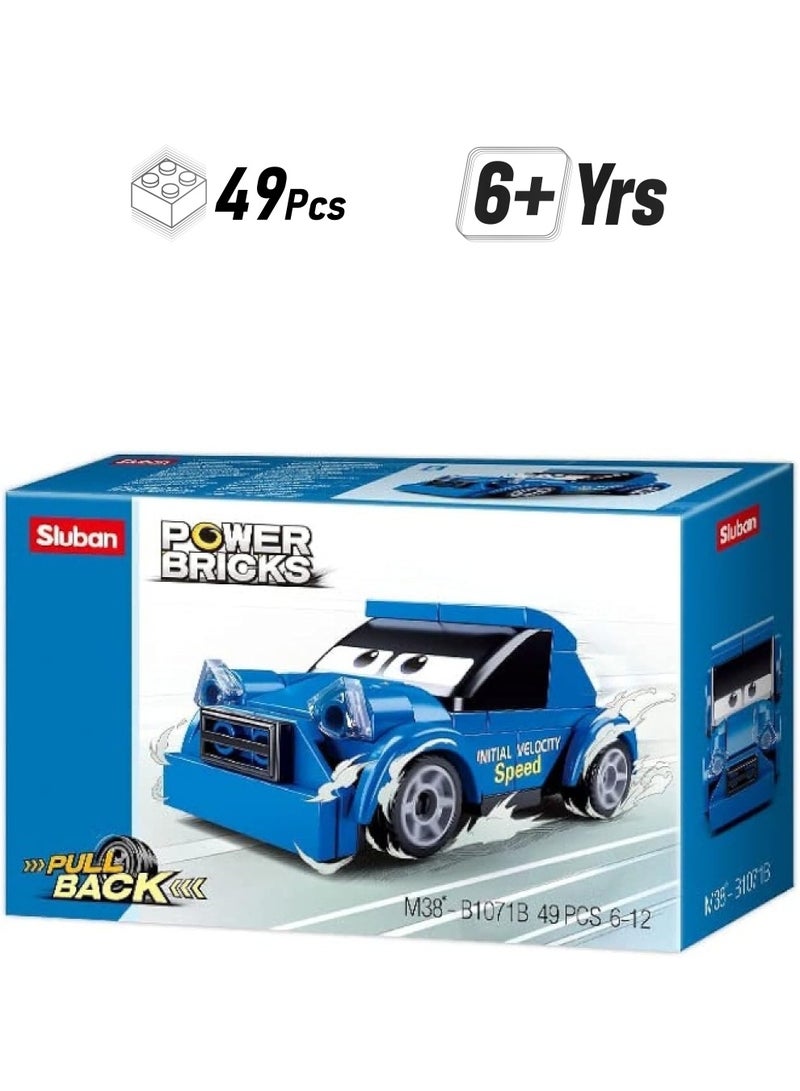 Sluban Power Bricks Series - Blue Sport Car Building Blocks 49 PCS