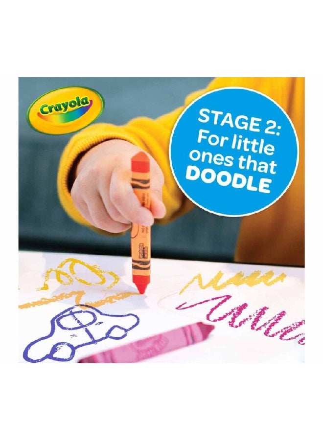 Crayola 8-Piece Washable Tripod Grip Crayon Set Multicolour 15.24 x 10.16 x 1.58 cm CRA8114600001  - Image 4
