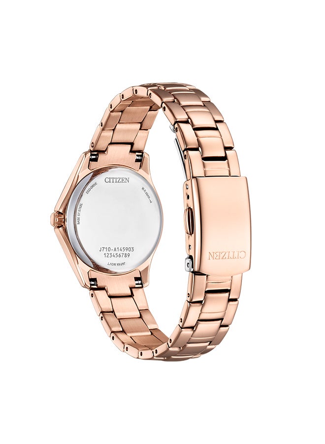 CITIZEN Women's Stainless Steel Pink Gold ECO-DRIVE  Watch FE1252-82X - 30.6 mm - Image 3