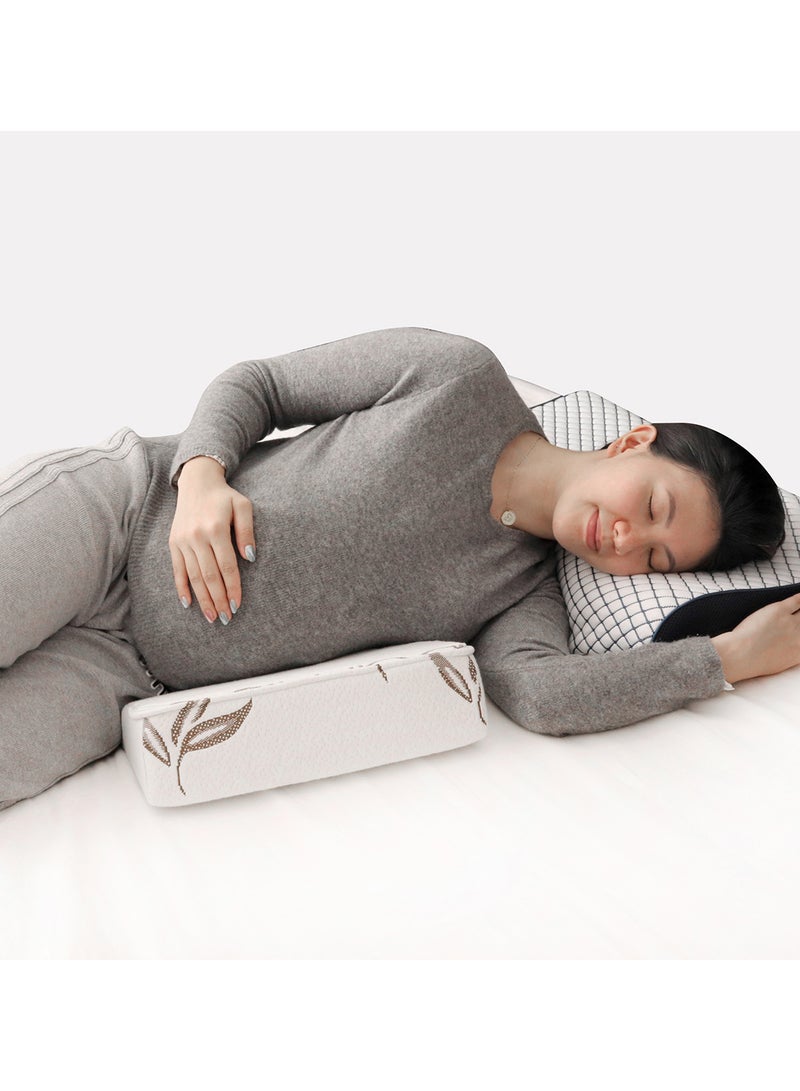 Moon Pregnancy Wedge Pillow- Bamboo Rayon Fabric-35x35x10 cm - Image 5