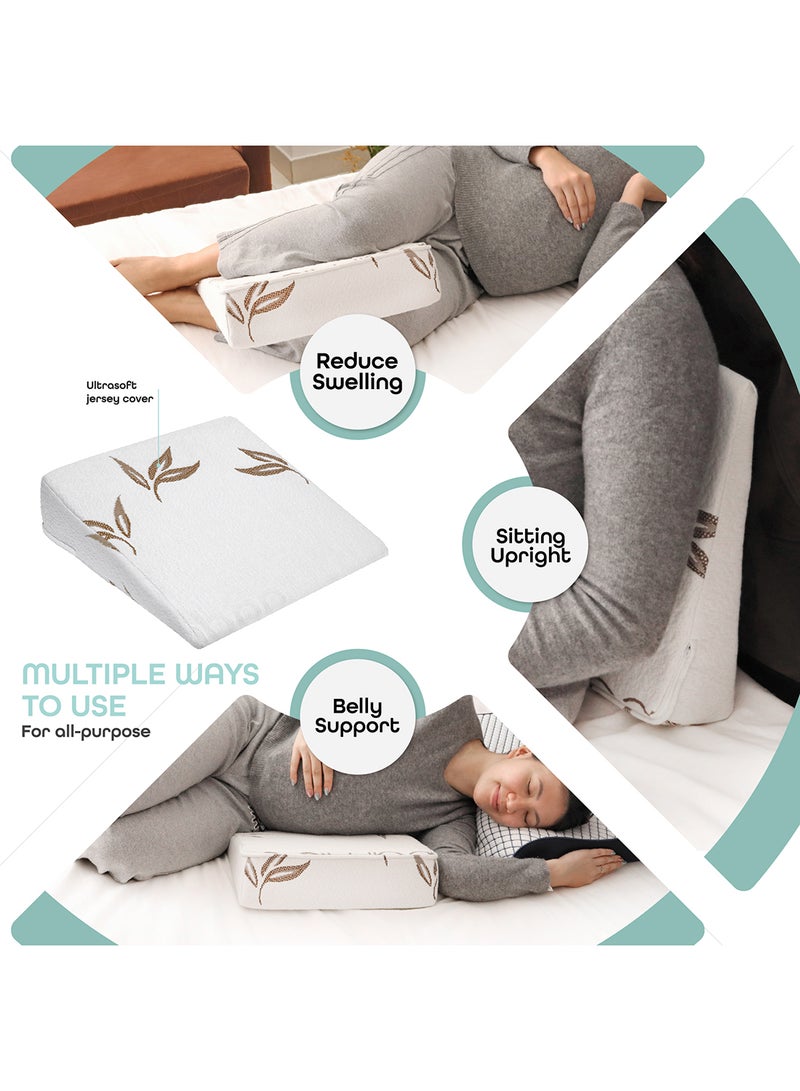 Moon Pregnancy Wedge Pillow- Bamboo Rayon Fabric-35x35x10 cm - Image 3