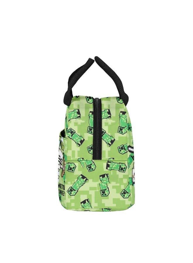 ماين كرافت الغداء حقيبة منتج جديد الغداء حقيبة الأطفال الغداء حقيبة المدرسة الابتدائية الغداء مربع حقيبة - Image 2