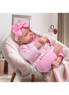 Aori Aori Lifelike Reborn Baby Dolls 20 Inch Realistic Sleeping Newborn Girl Dolls with Poseable Limbs and Feeding Accessories  - Image 5
