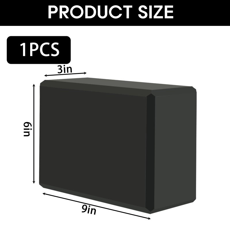 MBKHFLL Yoga Block - Supportive Latex-Free Eva Foam - Soft Non-Slip Surface with Beveled Edges for Yoga, Pilates, Meditation - Yoga Accessories for Stability, Balance, Deepen Stretches (black) - Image 2