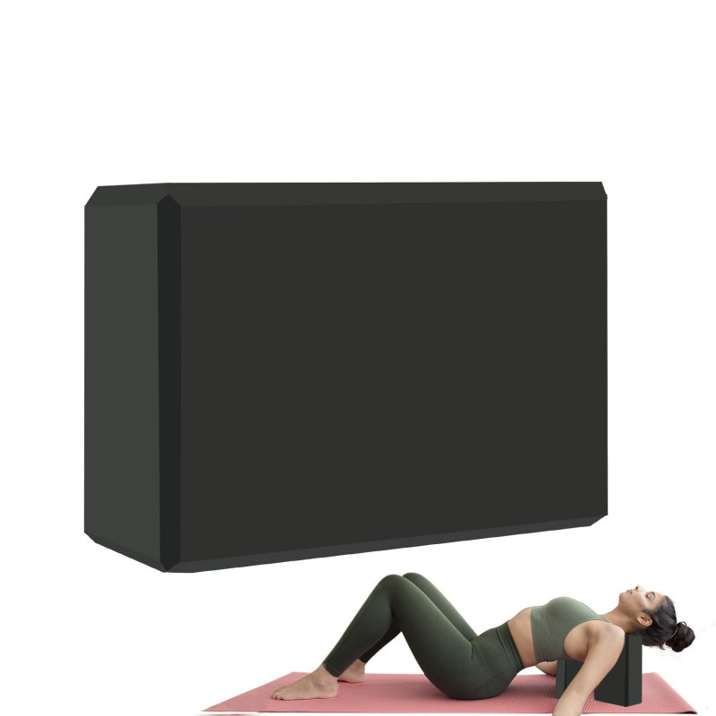 MBKHFLL Yoga Block - Supportive Latex-Free Eva Foam - Soft Non-Slip Surface with Beveled Edges for Yoga, Pilates, Meditation - Yoga Accessories for Stability, Balance, Deepen Stretches (black) - Image 1
