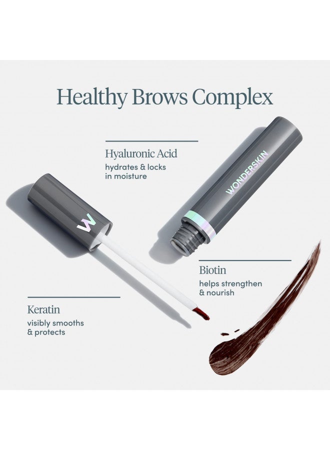 Wonderskin Dream Brow Eye Brow Gel, Waterproof Eyebrow Filler, Long Lasting Eyebrow Mascara, Transfer Proof Brown Tinted Brow Gel (Brunette)