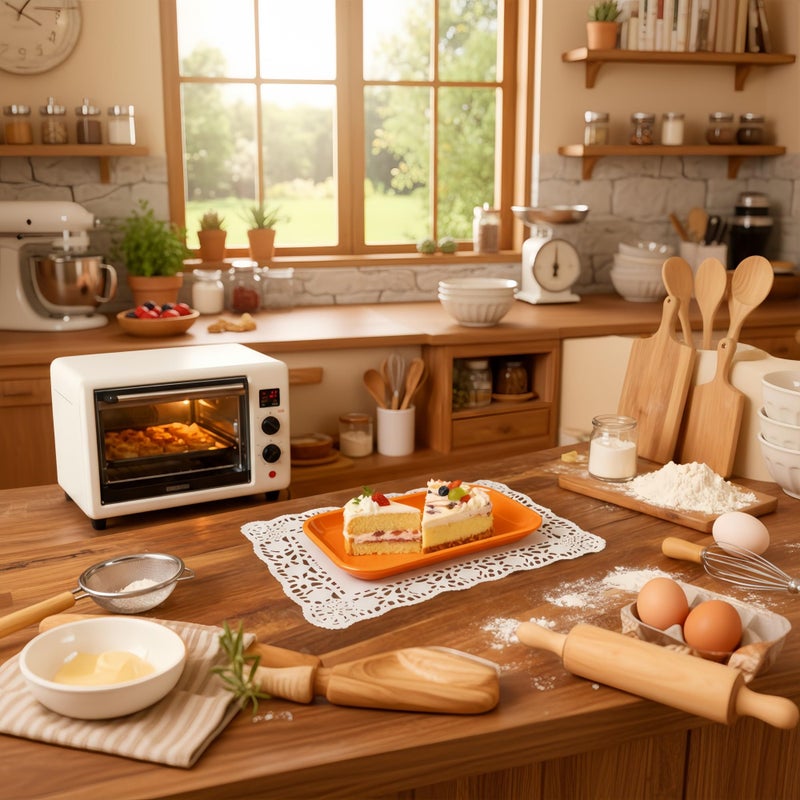 LJY 100 Pieces Off-White Lace Rectangle Paper Doilies Cake Packaging Pads Wedding Tableware Decoration (8" x 12") - Image 5