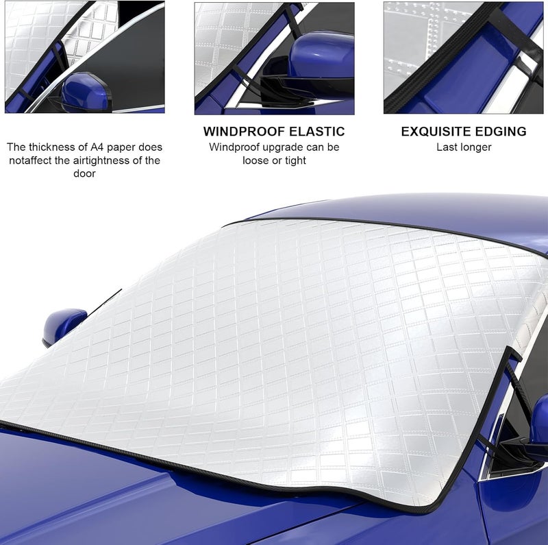 Priksia Car Front Window Sunshade - Heavy Duty Frost Windscreen Cover (183x116 cm) - Image 4