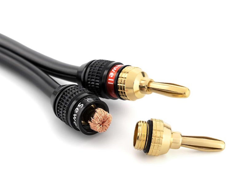 Sewell SW-29863-12 Deadbolt Banana Plugs 12-Pairs by, Gold Plated Speaker Plugs, Quick Connect - Image 5