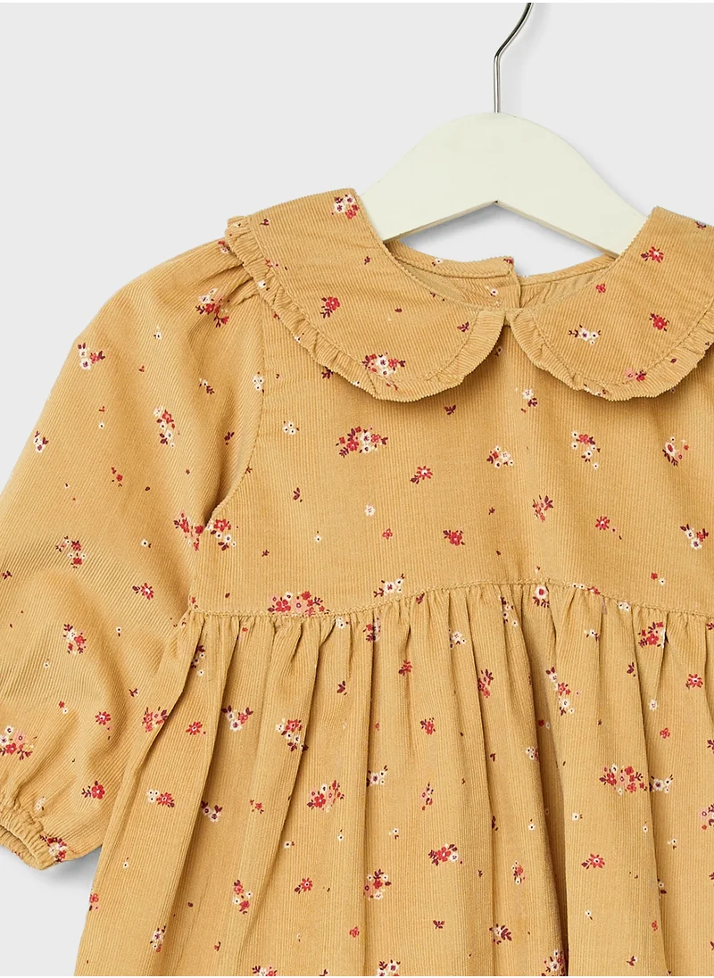 Ripples Floral Corduroy Dress