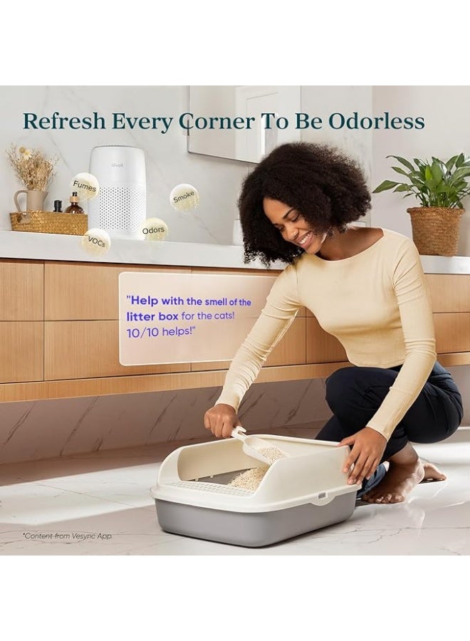 LEVOIT Air Purifier for Home Bedroom, Ultra Quiet HEPA Air Filter Cleaner with Fragrance Sponge & 3 Speed for Better Sleep, Allergies, Dust, Odour, Pet, Smoke, Office, Desktop, 100% Ozone Free - Image 2