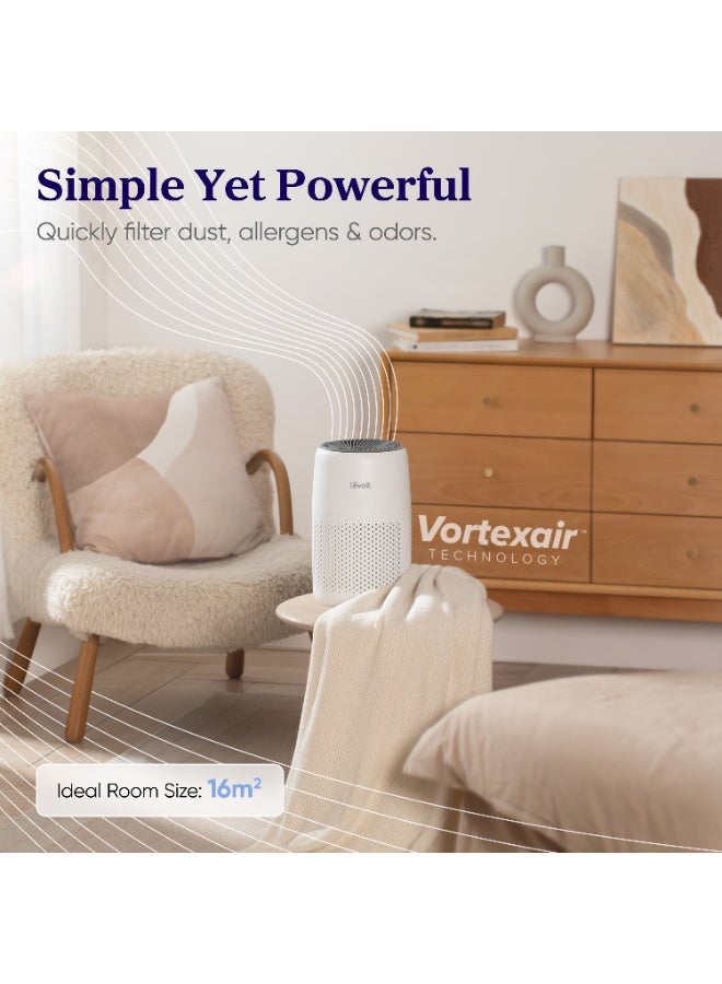 LEVOIT Air Purifier for Home Bedroom, Ultra Quiet HEPA Air Filter Cleaner with Fragrance Sponge & 3 Speed for Better Sleep, Allergies, Dust, Odour, Pet, Smoke, Office, Desktop, 100% Ozone Free - Image 3