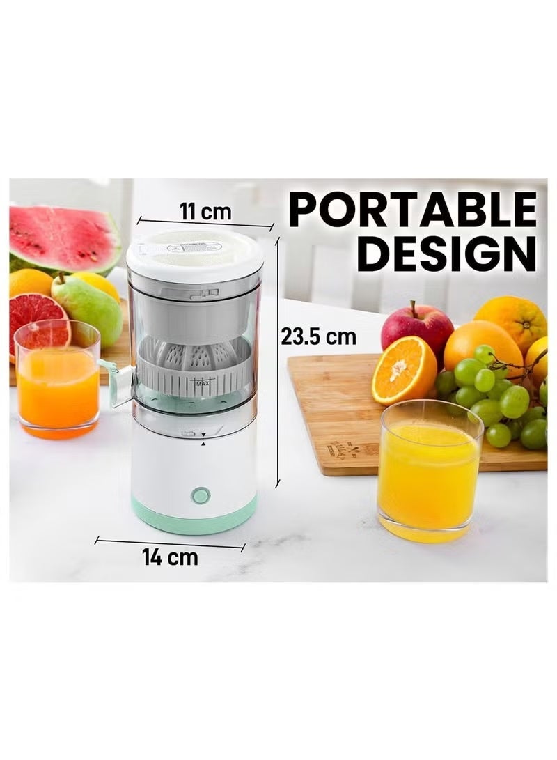 HOMIVA Portable Electric Citrus Juicer – USB Rechargeable Cordless Fruit Juicer, Powerful Hands-Free Orange Lemon Squeezer with One-Touch Operation - Image 1