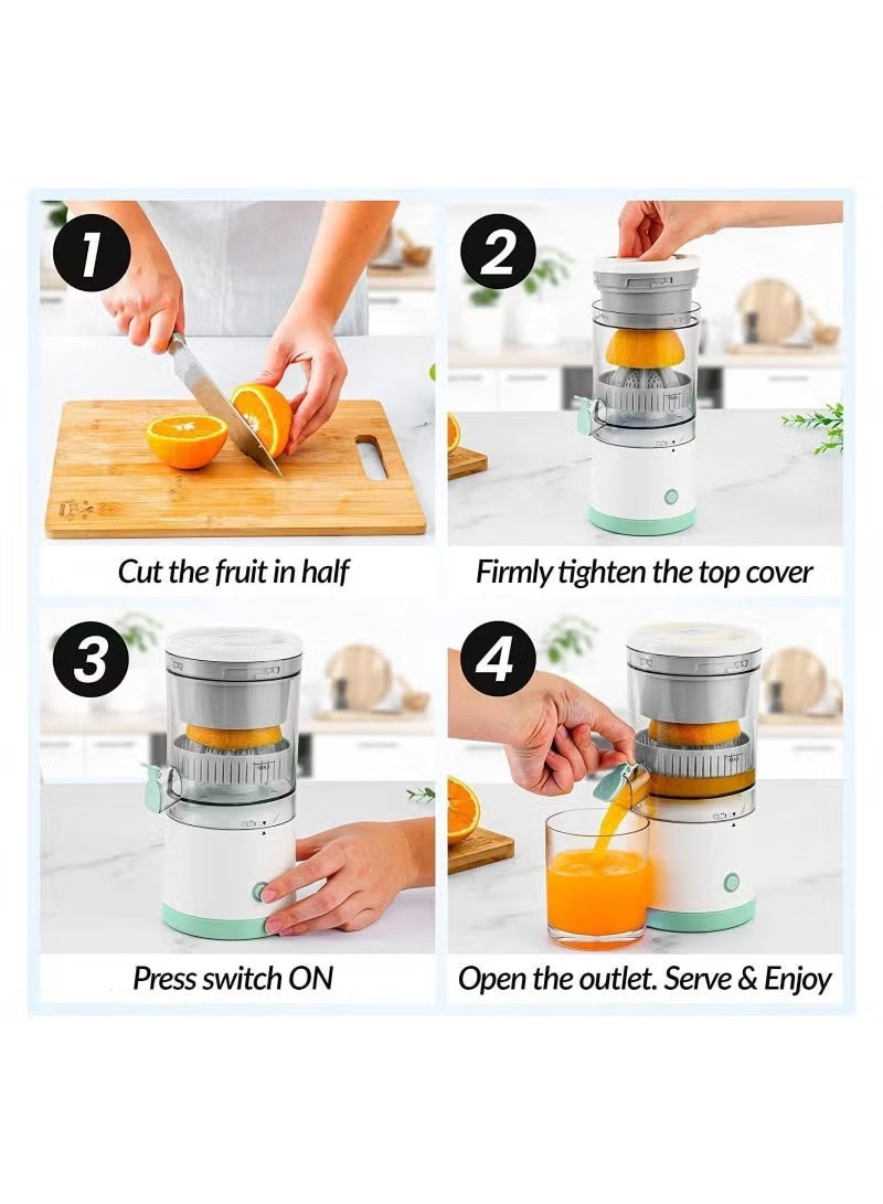 HOMIVA Portable Electric Citrus Juicer – USB Rechargeable Cordless Fruit Juicer, Powerful Hands-Free Orange Lemon Squeezer with One-Touch Operation - Image 5