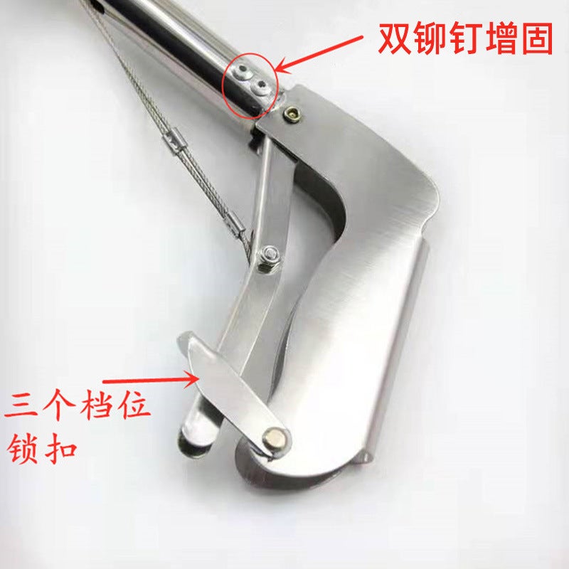Outdoor Clip Snake Clip Stainless Steel Monopterus Albus Clip Control Fish Tongs Catch The Sea Tool Double-Sided Blunt Teeth Catch Snake Loach Hook Pliers - Image 3