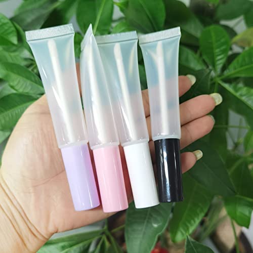 COSIDEA 50 pack Empty Pink 15ml Squeeze lip gloss tubes with wand 0.5oz soft lipgloss container chapstick containers empty tube - Image 4