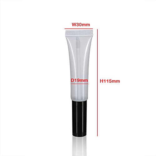 COSIDEA 50 pack Empty Pink 15ml Squeeze lip gloss tubes with wand 0.5oz soft lipgloss container chapstick containers empty tube - Image 3