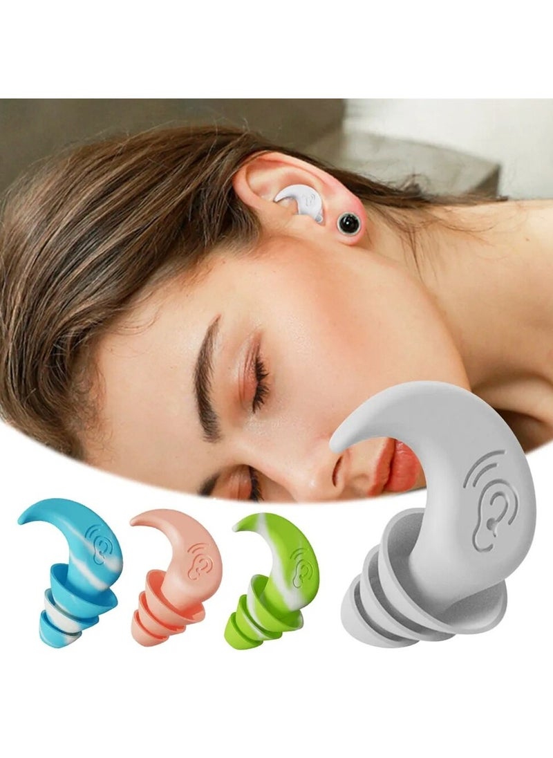 Ear Plugs, High Fidelity Reusable Silicone Noise Cancelling Earplugs, Soft Silicone Reusable Earplugs For Swimming, Sleeping, Diving, Noise Sensitivity & Flights, Blue